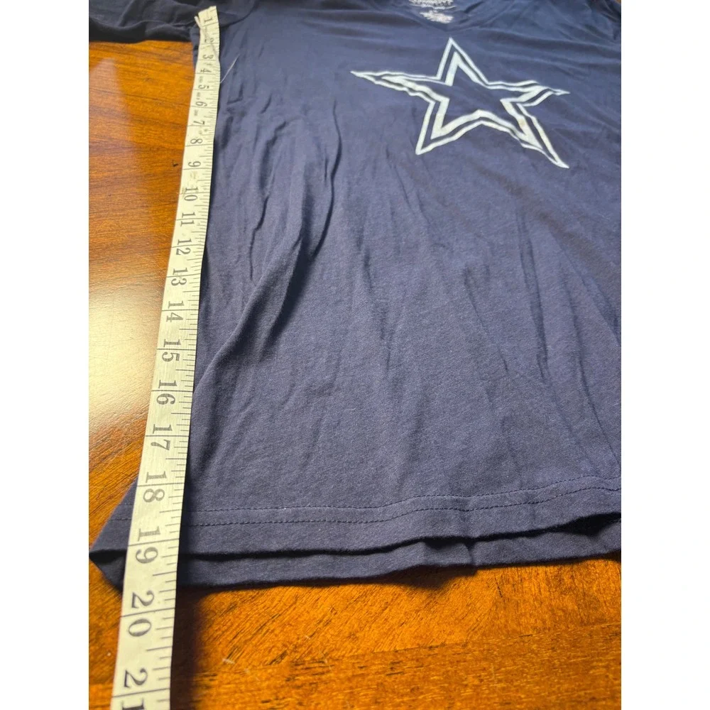 Dallas Cowboys Women's Long‎ Sleeve V-Neck T-Shirt Size L Stand Up Shout NWT